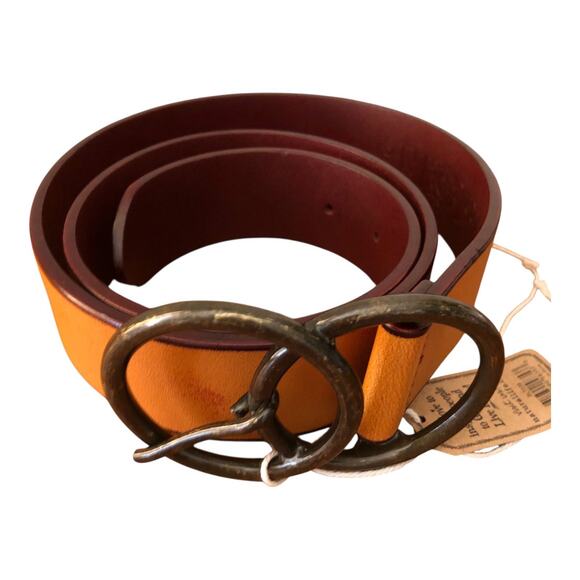 Natural Life Women's Adjustable Vegan Leather Belt With Round Buckle BLT038 NWT - Picture 1 of 9